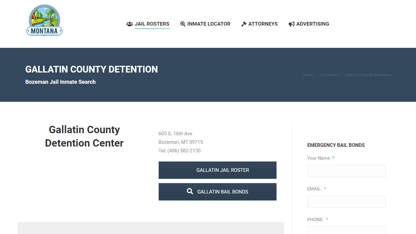 Gallatin County Detention - MONTANA JAIL ROSTER